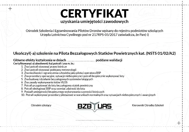 certyfikat-pilota-drona