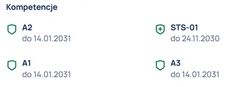 Kompetencje pilota BSP