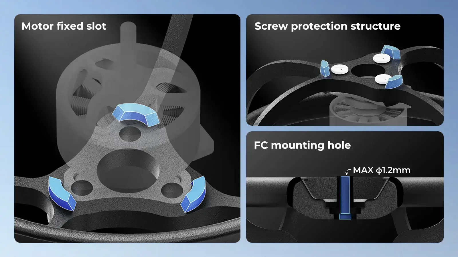Ramka-BetaFPV-Air75-II-Czarna