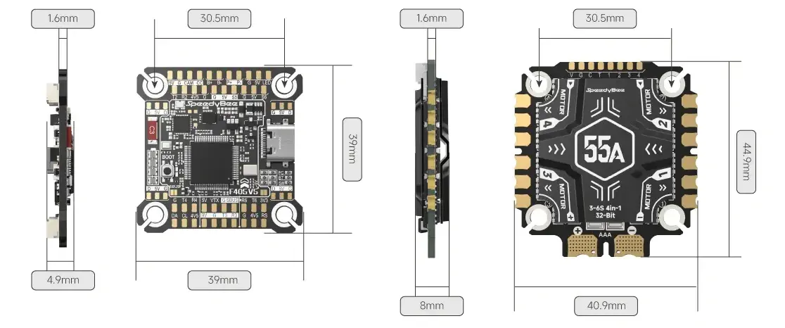 Stack-SpeedyBee-F405-V5-OX32-55A-30x30-kontroler-lotu+ESC