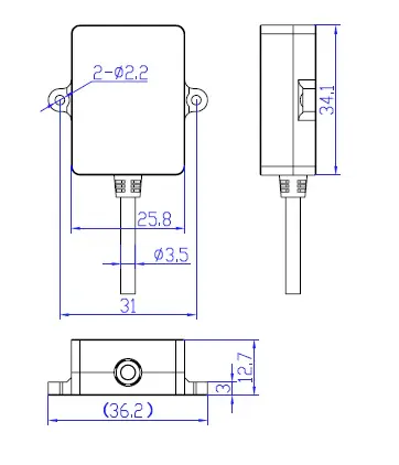 Kompas-Holybro-DroneCAN-RM3100-kabel-42cm