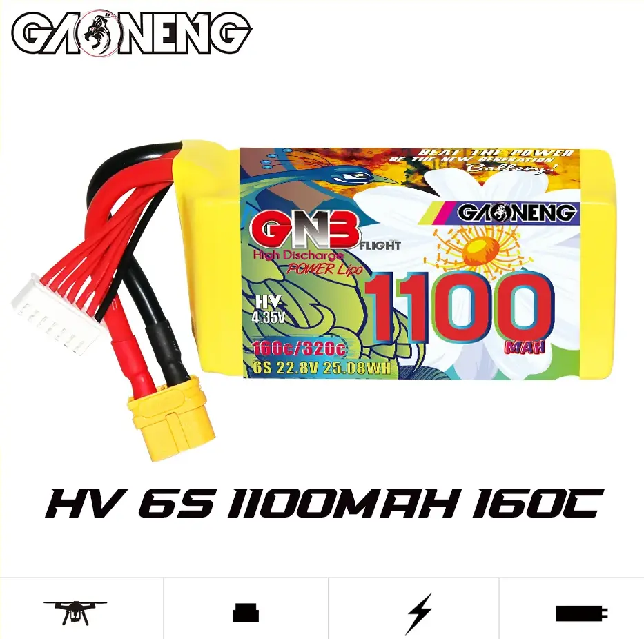GAONENG-GNB-LiHV-6S-22.8V-1100mAh-160C-XT60-LiPo-Battery
