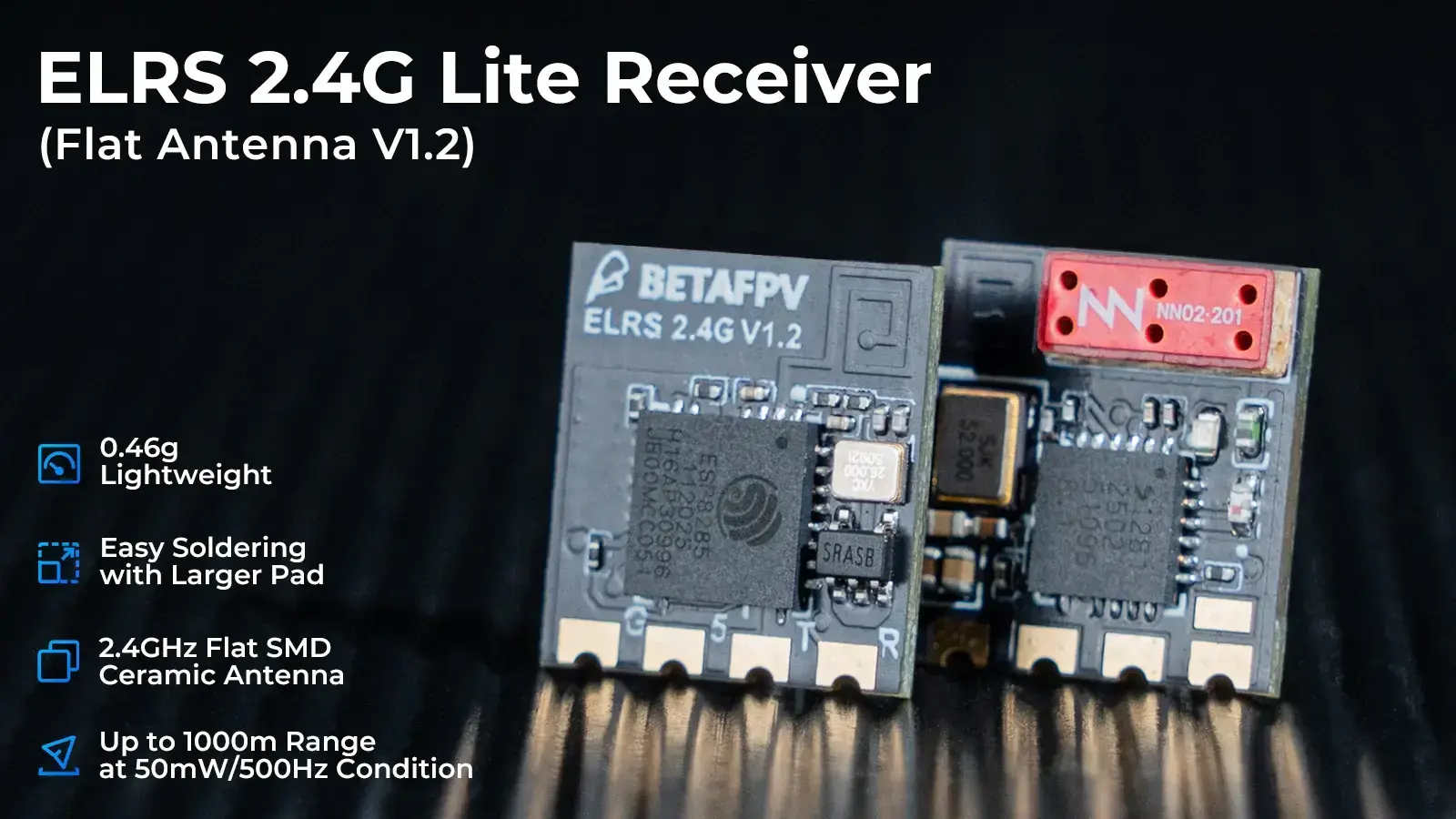 Odbiornik-RC-BetaFPV-ELRS-Lite-2.4G-z-anteną-płaską-V1.2