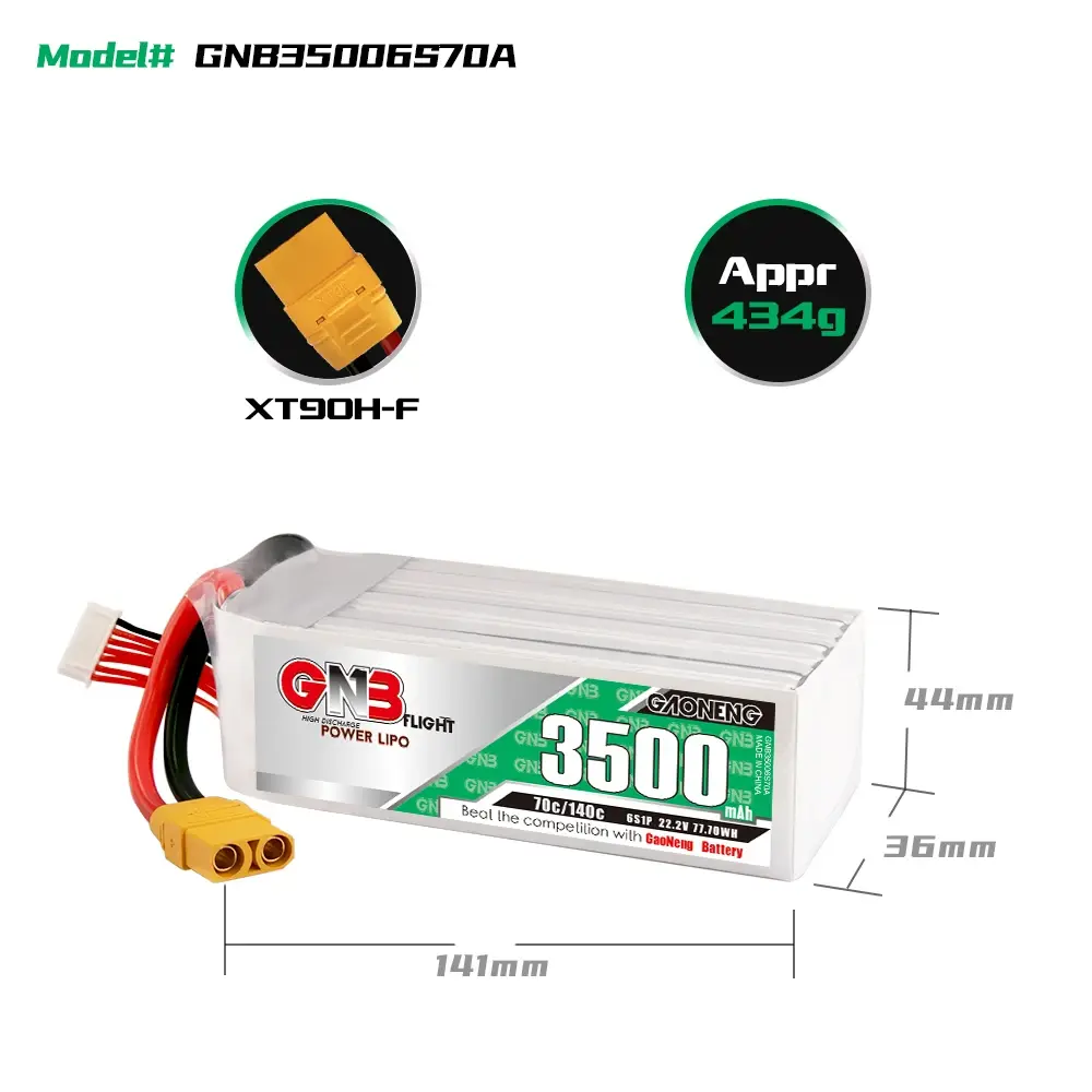 GNB35006S70A-Akumulator-GAONENG-GNB-6S-22.2V-3500mAh-70C-XT60-LiPo