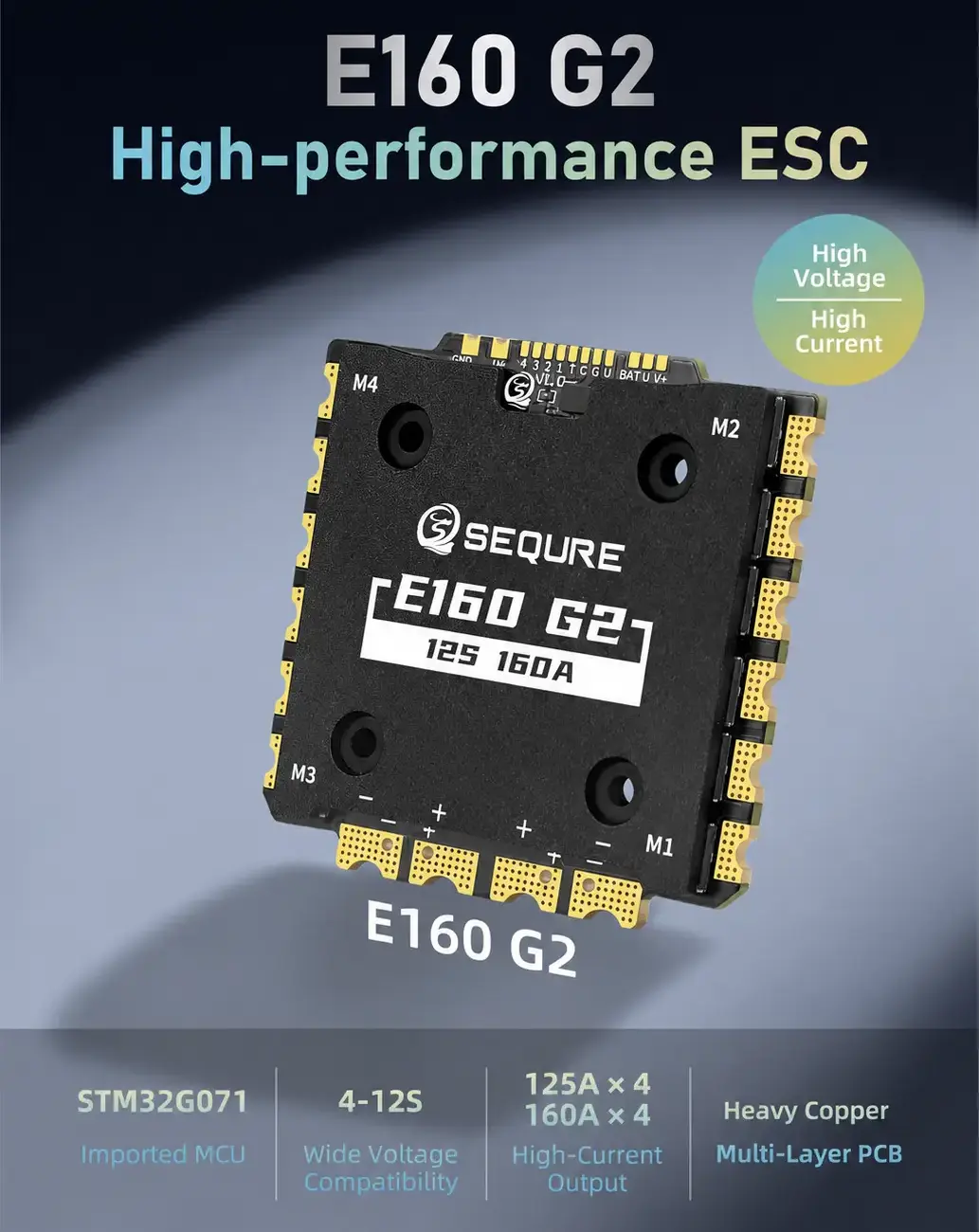 Regulator-ESC-SEQURE-E160-G2-12S-AM32-4IN1
