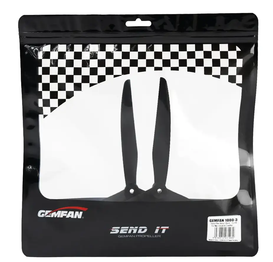 Gemfan-1080-Cinelifter-Glass-Fiber-Nylon-3-Blade-2L+2R-Prop-Black