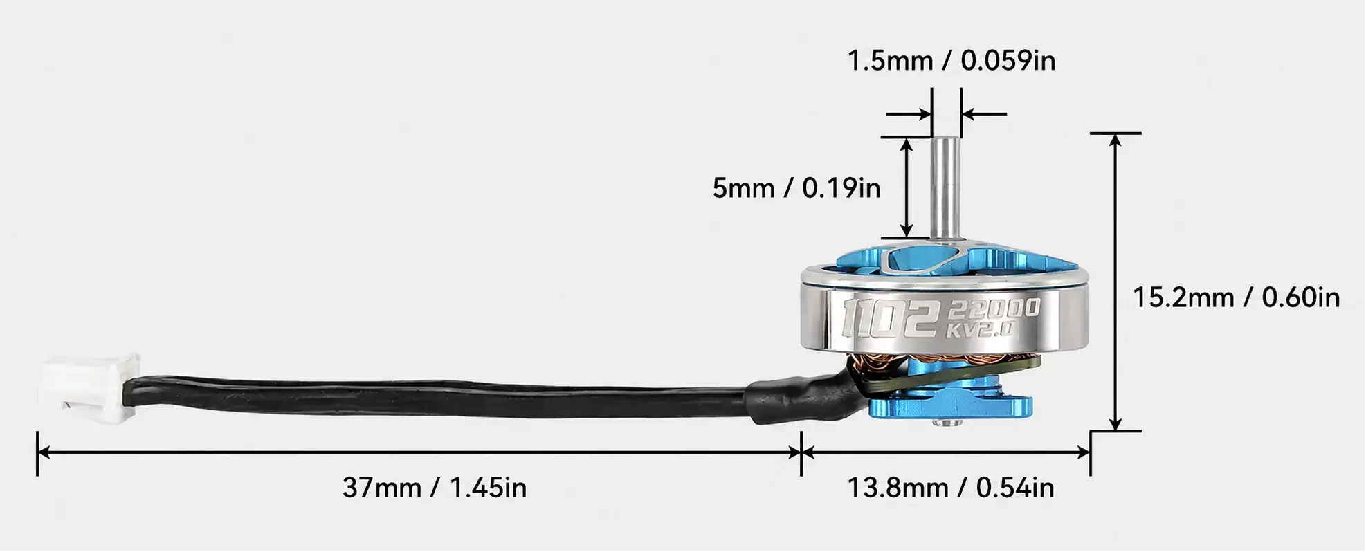 BetaFPV-1102-Brushless-Motors-2022-37mm-Cable-22000KV-Ice-Blue-4PCS