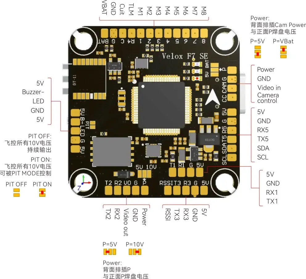 T-Motor-Velox-F7-SE-3-6S-Flight-controller