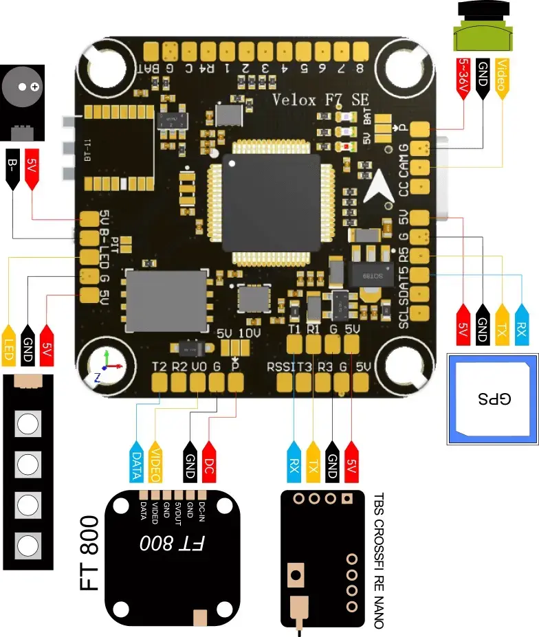 T-Motor-Velox-F7-SE-3-6S-Flight-controller
