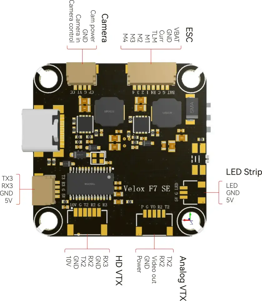 T-Motor-Velox-F7-SE-3-6S-Flight-controller