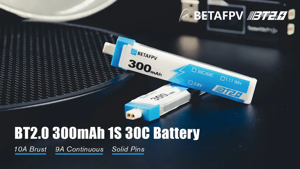 BetaFPV-BT2.0-300mAh-1S-30C-LiHV-Battery-2022-Version
