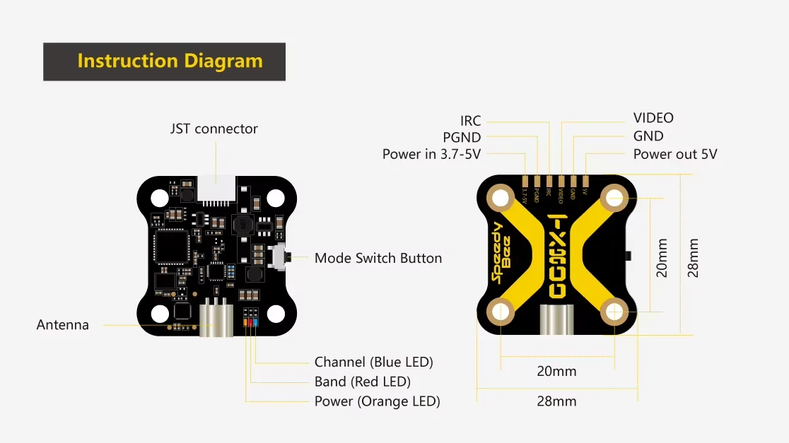 SpeedyBee-TX800-instruction-diagram