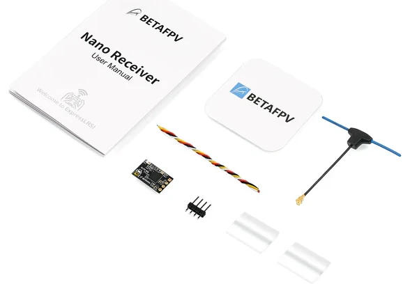 BetaFPV ELRS Nano Receiver 2.4G 46mm kit contents