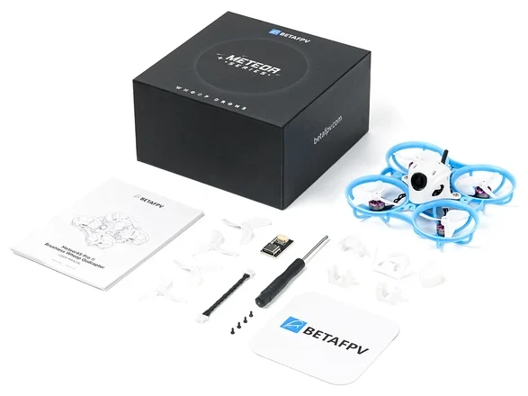 BetaFPV Meteor65 Pro II Brushless Whoop Quadcopter package contents