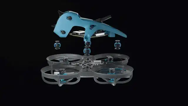 Canopy mounting on shock-absorbing balls on the Meteor65 Pro II frame