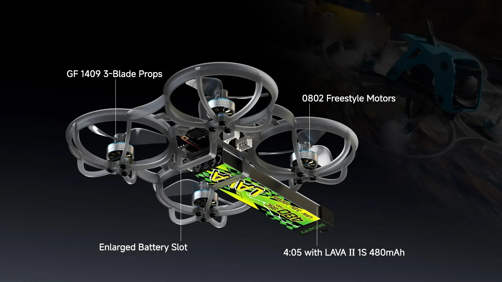 BetaFPV Meteor65 Pro II O4 Brushless Whoop Quadcopter PNP ELRS 2.4G propulsion