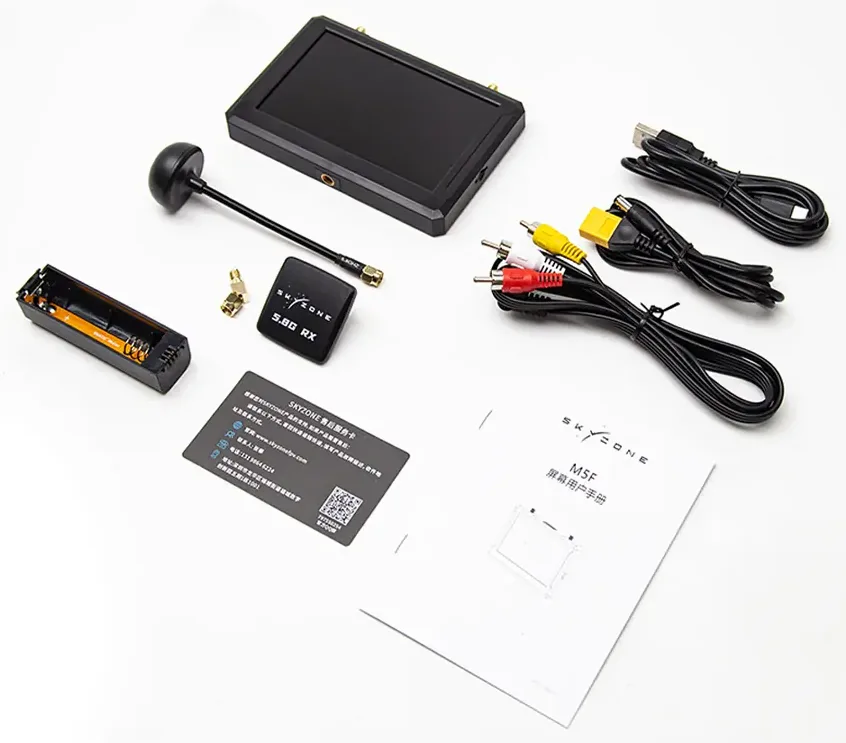 SKYZONE M5 FPV Monitor package contents