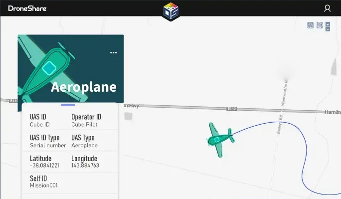 Cube ID - CAN data on the DroneShare map