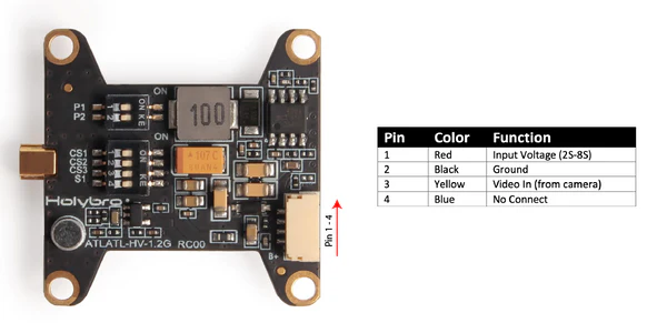 Atlatl HV V2 VTx - 1.2GHz 1W-pinout