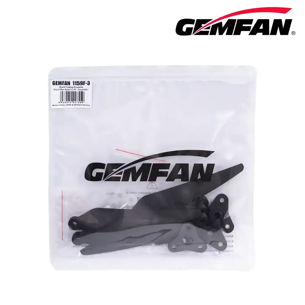 Śmigła-3-łopatowe-składane-Gemfan-1159F-GFRN-1L1R-czarne-Kit