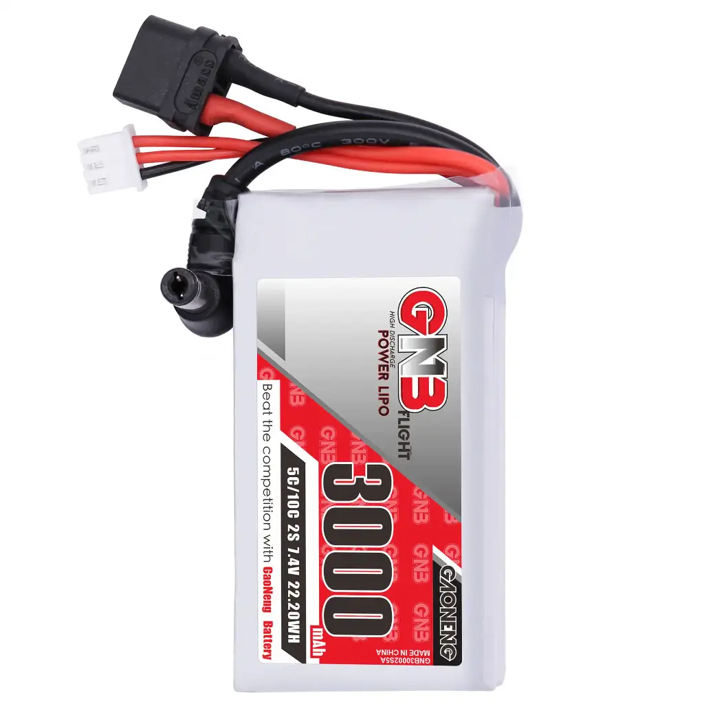 Akumulator-LiPo-GNB-2S-7.4V-3000mAh-5C-DC5.5-XT60-do-gogli-FPV