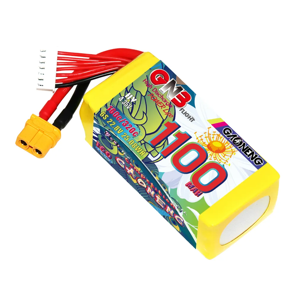 GAONENG GNB LiHV 6S 22.8V 1100mAh 160C XT60 LiPo Battery