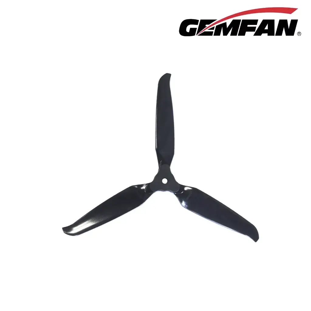 Gemfan F7036 Folding 3 Blade Glass Fiber Nylon 2L2R Prop - Black (Unassembled)