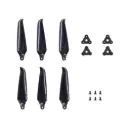 Gemfan F8041 Folding 3 Blade Glass Fiber Nylon 1L1R Prop - Black (Unassembled)