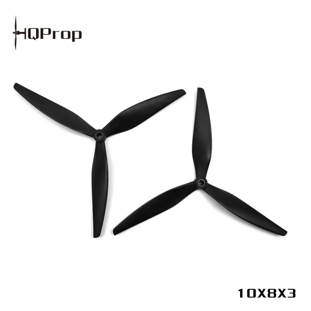 HQ MacroQuad Prop 10X8X3(2CW+2CCW) Black-Glass Fiber Reinforced Nylon