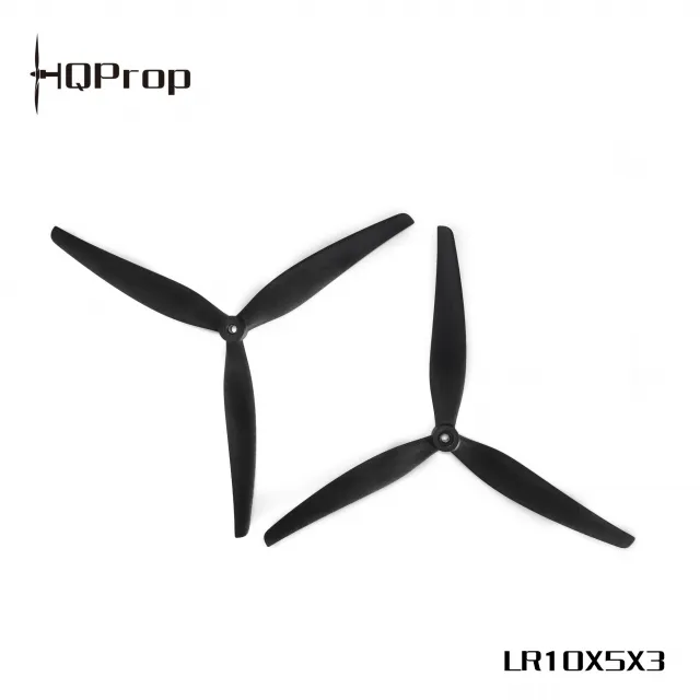 HQProp LR10X5X3 (2CCW+2CW) Black-Glass Fiber Reinforced Nylon