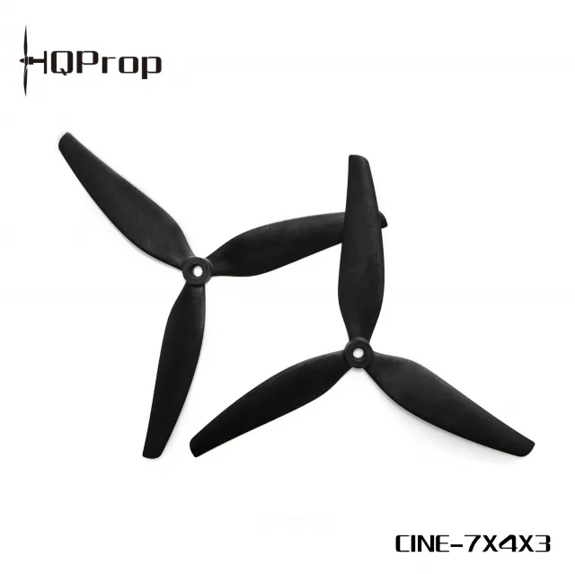 HQProp Cine7(7X4X3) (2CW+2CCW) Black-Glass Fiber Reinforced Nylon