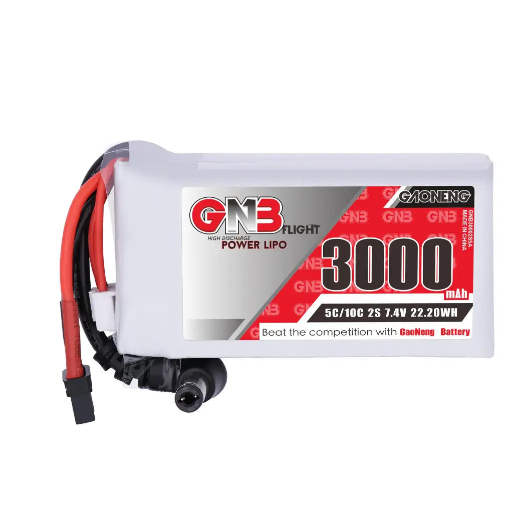 GNB 2S 7.4V 3000mAh 5C LiPo Battery DC5.5 XT60 for FPV Goggle