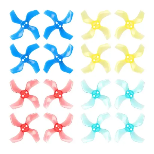 [00313496] Gemfan 1636-4 40mm 1.0mm 4-Blade Props 16pcs | Multi Color