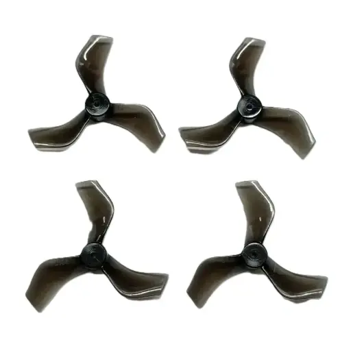 [01110004] 40mm 3-blade 1.5mm Shaft Hole Whoop Propellers (4pcs) Transparent black