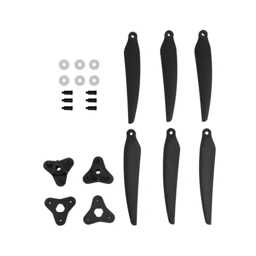 [PMGNF1159-3] Śmigła 3-łopatowe składane Gemfan 1159F GFRN 1L1R czarne Kit