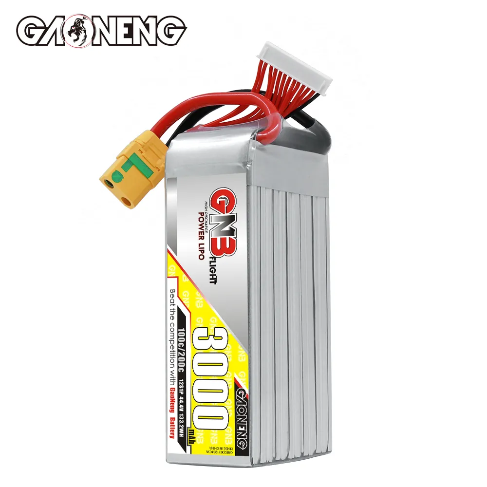 [GNB300012S100A_XT90S] GAONENG GNB 12S 44.4V 3000mAh 100C LiPo Battery XT90S