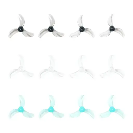 [01110018_4] Gemfan 1208-3 31mm 1.0mm 3-Blade Props 12pcs | Multi Color